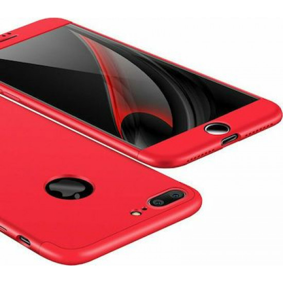 360 Full Cover & Temp.Glass iPhone 7/8 Plus Red