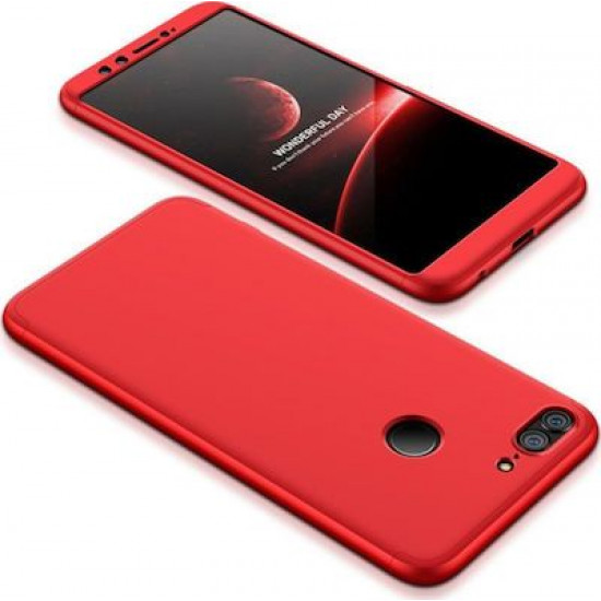 360 Full Cover & Temp.Glass Huawei Honor 9 Lite Red
