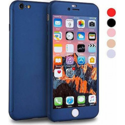 360 Full Cover & Temp.Glass iPhone 6/6s Plus Dark Blue