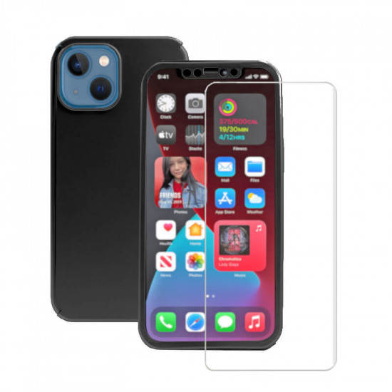 360 Full Cover & Temp.Glass iPhone 13  Black
