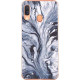 Silicon Marble Case Samsung A40 SM2 Blue/White