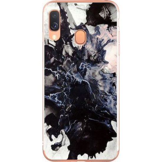 Silicon Marble Case Samsung A40 SM8 White/Black