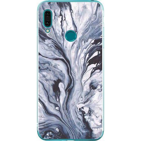 Silicon Marble Case Huawei Y9 2019 SM2 Blue/White
