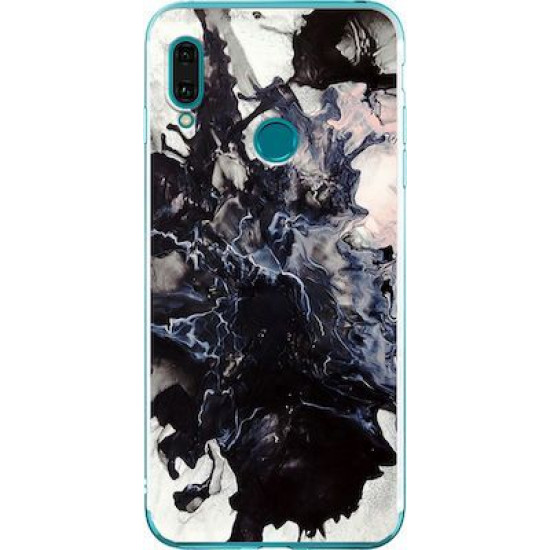Silicon Marble Case Huawei Y9 2019 SM8 White/Black