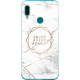 Silicon Marble Case Huawei Y9 2019 SM16 White/Gold