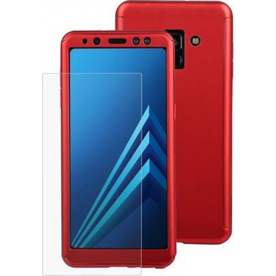 360 Full Cover & Temp.Glass Samsung A9 18 Red