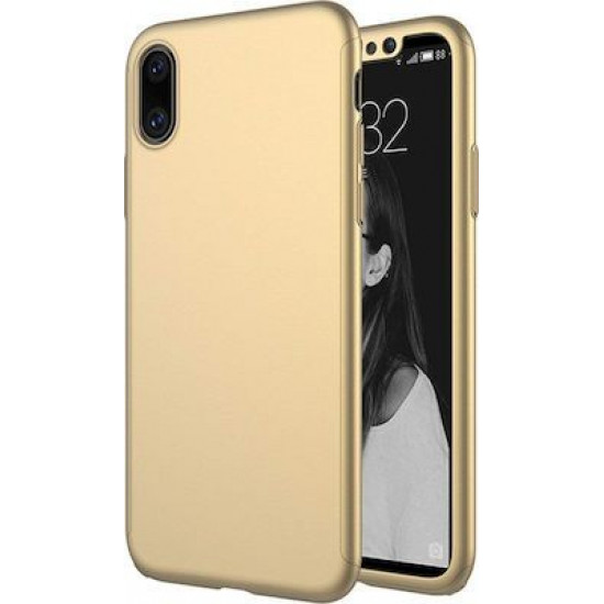 360 Full Cover & Temp.Glass iPhone X/XS  Gold