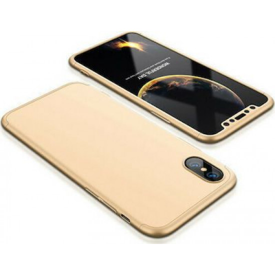 360 Full Cover & Temp.Glass iPhone X/XS  Gold