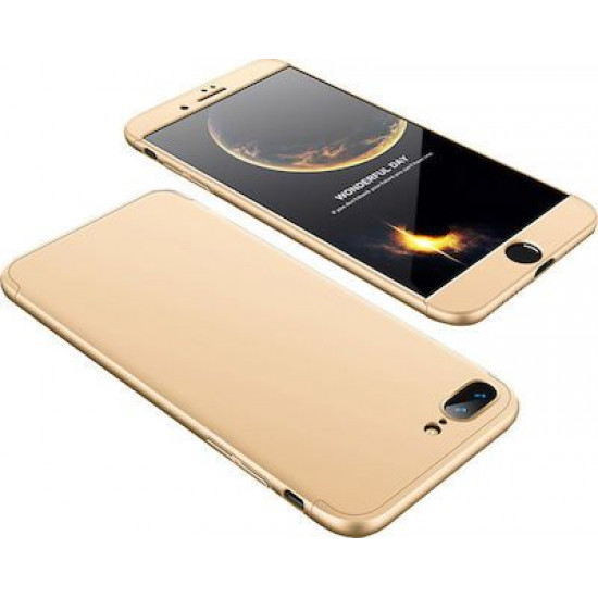 360 Full Cover & Temp.Glass iPhone 7/8 Plus Gold