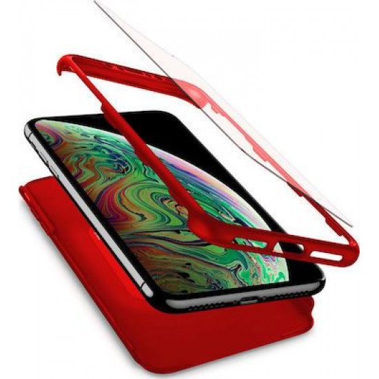 360 Full Cover & Temp.Glass iPhone 11 Pro Max Red