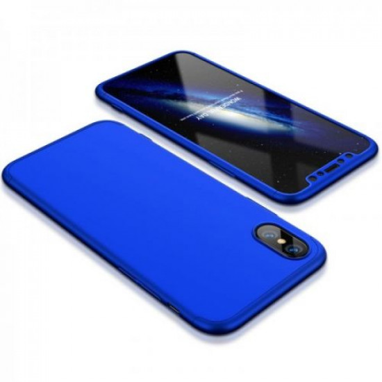 360 Full Cover & Temp.Glass iPhone XR Blue