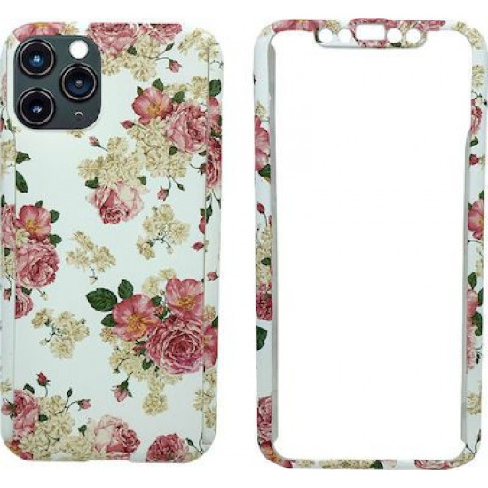 360 Full Cover Marble & Temp.Glass iPhone 11 Pro Max MC30 Floral