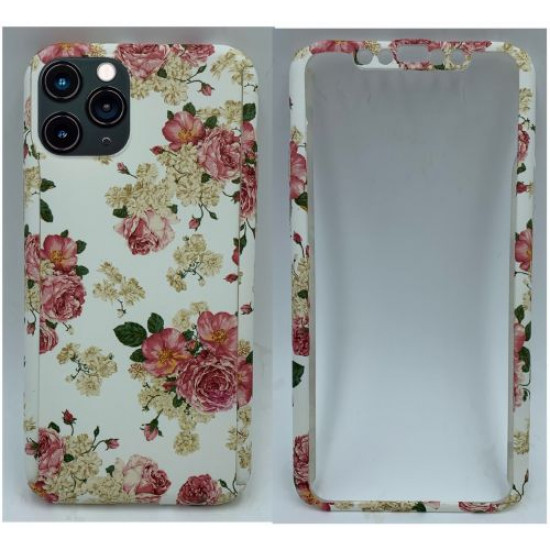 360 Full Cover Marble & Temp.Glass iPhone 11 Pro MC30 Floral