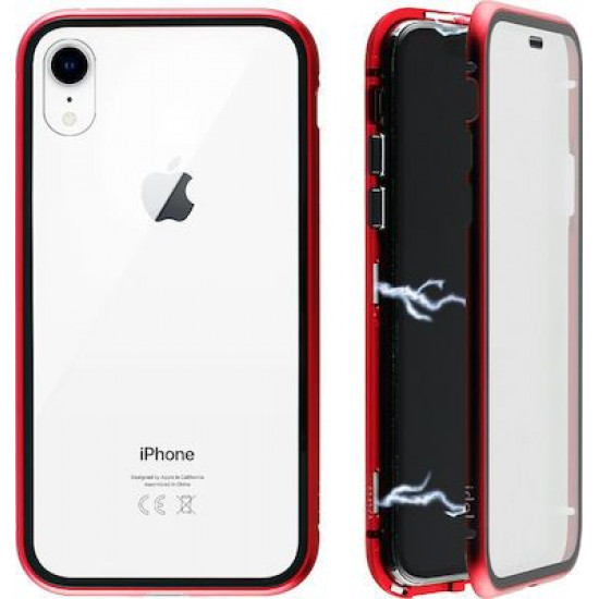 360 Full Cover & Temp.Glass iPhone XR Red