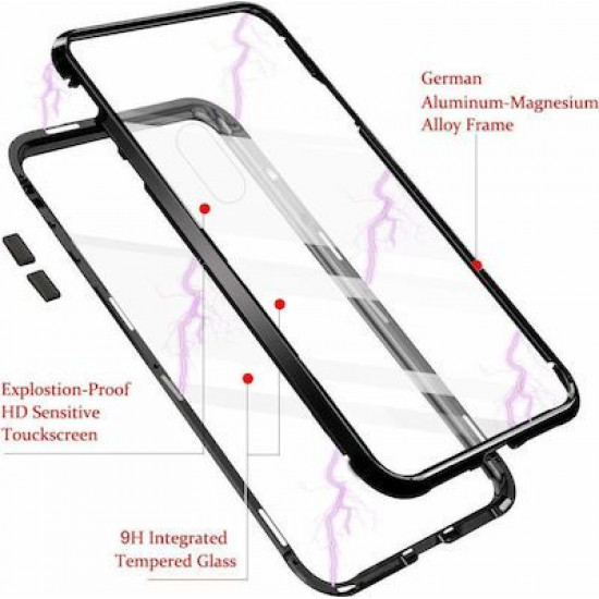 Tempered Glass Front+Back Magnetic For iPhone 11 Pro Black