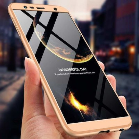 360 Full Cover & Temp.Glass Samsung J6 18 Gold