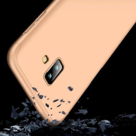 360 Full Cover & Temp.Glass Samsung J6 18 Gold