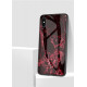 Marble TemperGlass Back Cover iPhone X/XS Black-Red