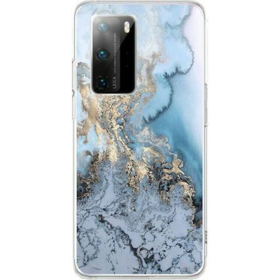 Silicon Marble Case Huawei P40 SM 1 Blue