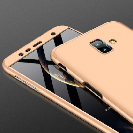 360 Full Cover & Temp.Glass Samsung J6 Plus 18 Gold