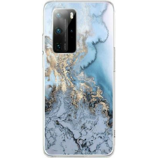 Silicon Marble Case Huawei P40 Pro SM 1 Blue