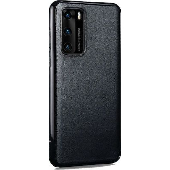 iCarer RHP 40001 Huawei P40 Genuine Leather Back Cover Black