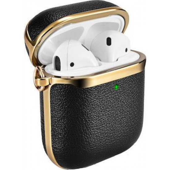 iCarer XAP 006 AirPods Gold Electroplating Case Black+Gold