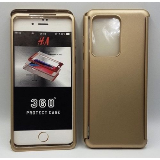360 Full Cover & Temp.Glass Samsung S20 Ultra Gold