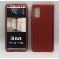 360 Full Cover & Temp.Glass Samsung S20 Red