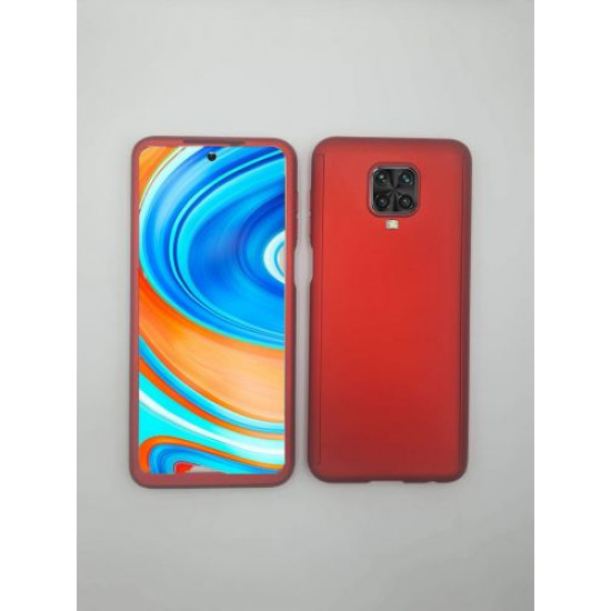 360 Full Cover & Temp.Glass Xiaomi Note 9s/9 Pro/9 Pro Max Red