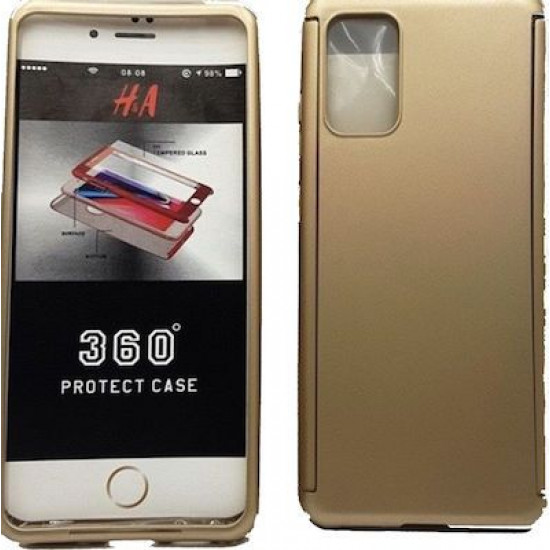 360 Full Cover & Temp.Glass Samsung S20 Plus Gold