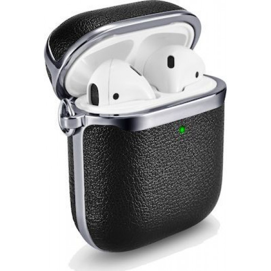 iCarer XAP 006 AirPods Silver Electroplating Case Black+Silver