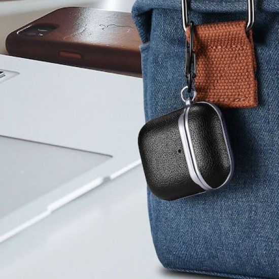 iCarer XAP 006 AirPods Silver Electroplating Case Black+Silver