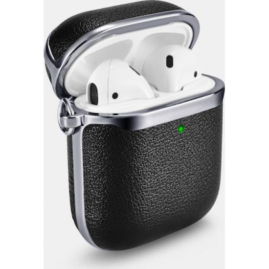 iCarer XAP 006 AirPods Silver Electroplating Case Black+Silver