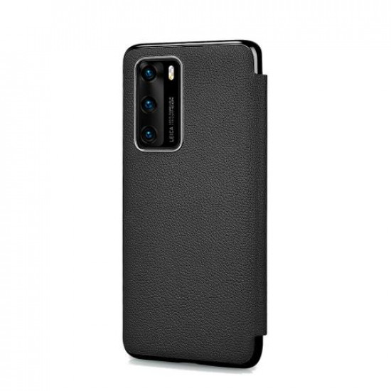 iCarer RHP 40003 HUAWEI P40 Genuine Leather Book Case Black