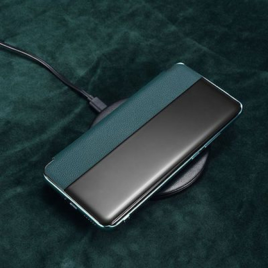 iCarer RHP 40003 HUAWEI P40 Genuine Leather Book Case Green