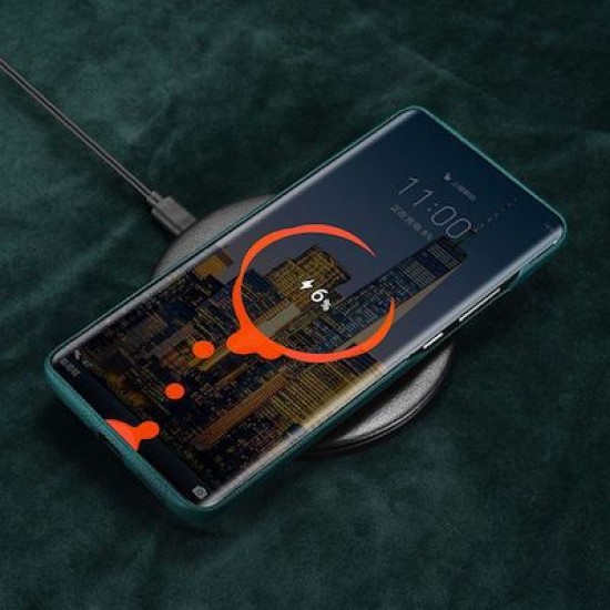 iCarer RHP 40006 Huawei P40 Pro Genuine Leather Back Cover Green