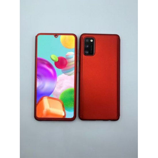 360 Full Cover & Temp.Glass Samsung A41 Red
