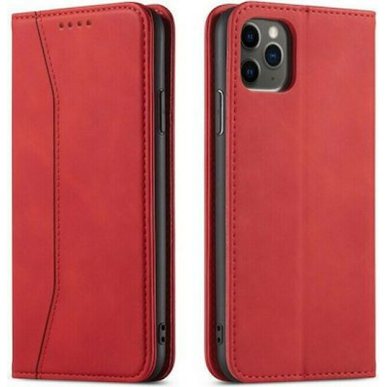 Bodycell Book Case Pu Leather iPhone 12 Mini Red