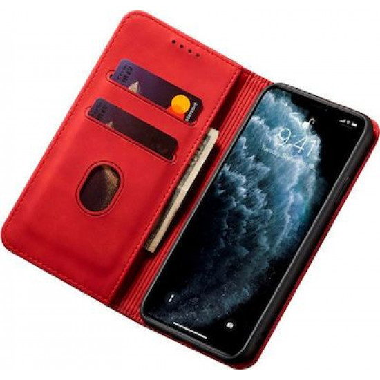 Bodycell Book Case Pu Leather iPhone 12 Mini Red