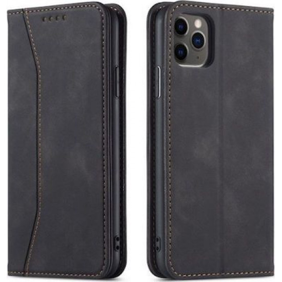 Bodycell Book Case Pu Leather iPhone 12/12 Pro Black