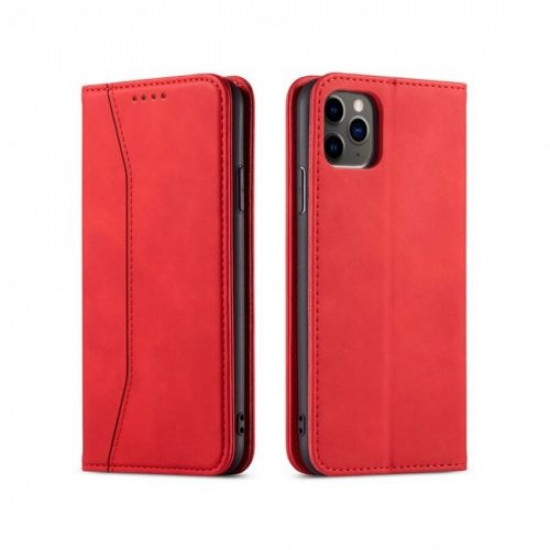 Bodycell Book Case Pu Leather iPhone 12 Pro Max Red