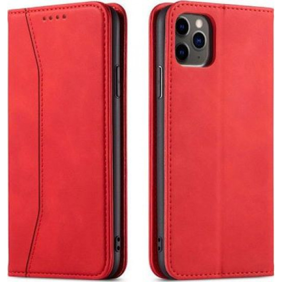 Bodycell Book Case Pu Leather iPhone 12 Pro Max Red