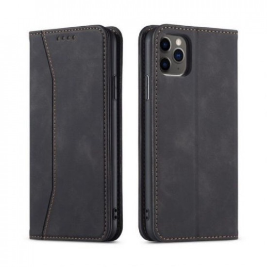 Bodycell Book Case Pu Leather iPhone 12 Pro Max Black