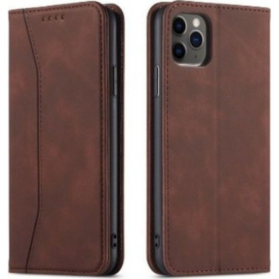 Bodycell Book Case Pu Leather iPhone 12 Pro Max Dark Brown