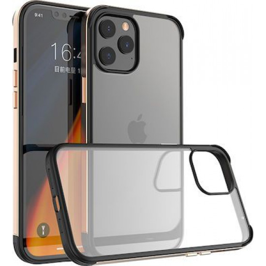 Bodycell Back Cover + Aluminium Bumper For iPhone 12/12 Pro  Gold