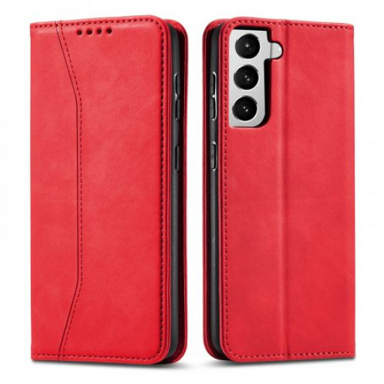Bodycell Book Case Pu Leather Samsung S21  Red