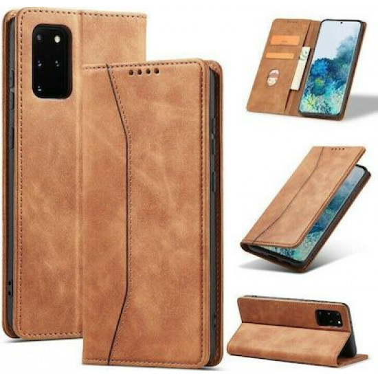 Bodycell Book Case Pu Leather Samsung S20 Plus Brown