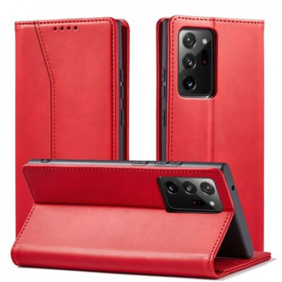 Bodycell Book Case Pu Leather Samsung Note 20 Ultra Red