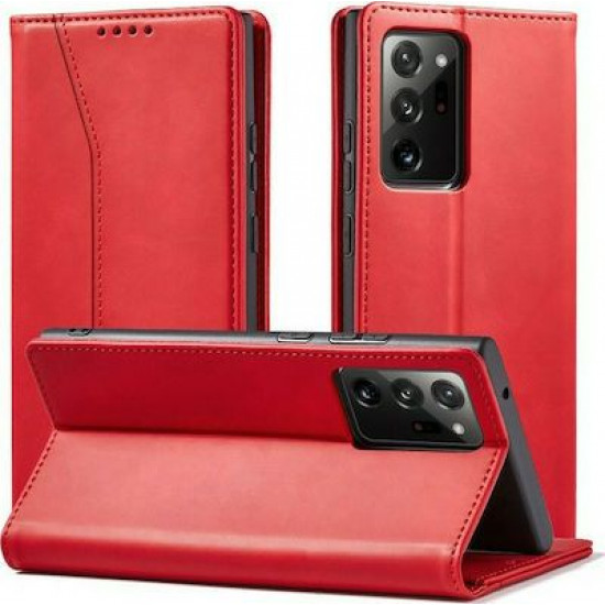 Bodycell Book Case Pu Leather Samsung Note 20 Ultra Red